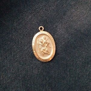 Sterling silver St Christopher charm